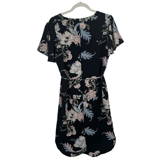City Chic Nouveau Black Floral Dress Zip Front Flowy Boho NWT Womens XXS 12 - Picture 9 of 9